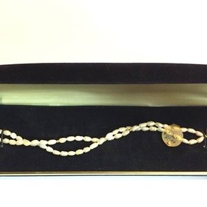 Double Stranded Natural Freshwater Pearl Bracelet